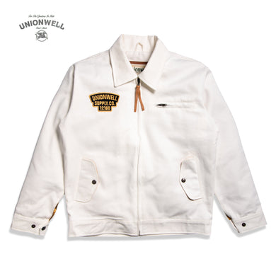 Unionwell Trucker Jacket Zip Code White