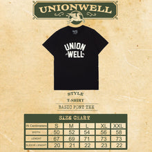 Unionwell Tshirt Basic Font Tee Black