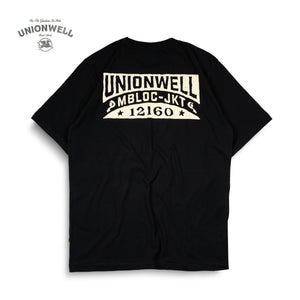 Unionwell T-shirt Address Stamp Black