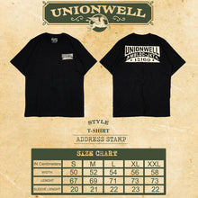 Unionwell T-shirt Address Stamp Black