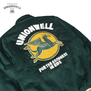 Unionwell Varsity Jacket Corduroy Roundlogo Green