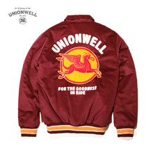 Unionwell Varsity Jacket Corduroy Roundlogo Maroon