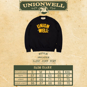 Unionwell Sweater Crewneck Basic Jump Font Black