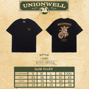 Unionwell T-shirt Moto Skull Black