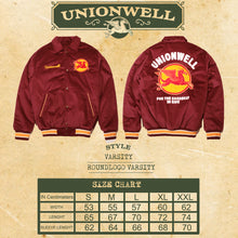 Unionwell Varsity Jacket Corduroy Roundlogo Maroon