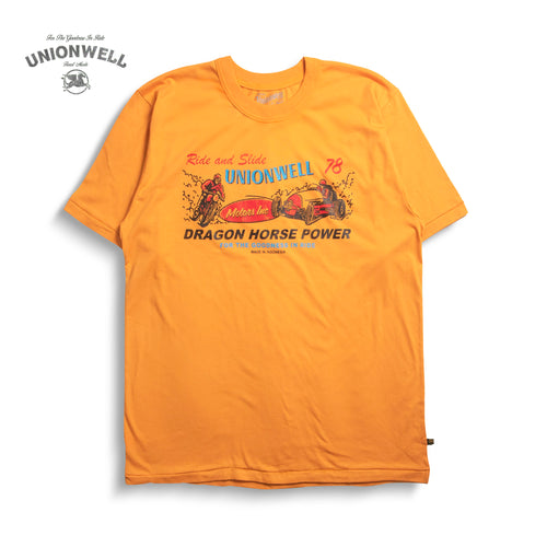 Unionwell T-shirt Dragon Horse Power Yellow
