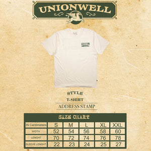 Unionwell T-shirt Address Stamp Off White