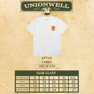 Unionwell T-shirt Union Pin White