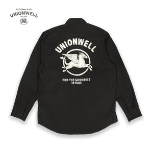 Unionwell Shirt Roundlogo Ls Shirt Black