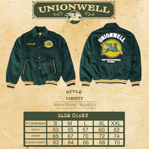 Unionwell Varsity Jacket Corduroy Roundlogo Green