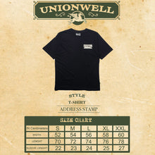 Unionwell T-shirt Address Stamp Black